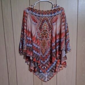 ONE WORLD Multicolor Bohemian Top and under tank